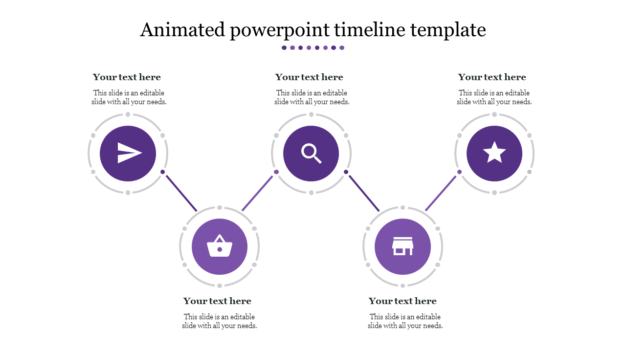 Animated PowerPoint Timeline Template-5-Purple